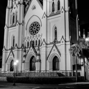 John The Baptist Cathedral Black & White Wall Art. Savannah Black And White Pictures | Savannah Office Art