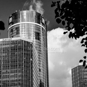 Detroit Pictures Black & White. Gm Tower Downtown Detroit Black And White Wall Art. Detroit Black And White Photography