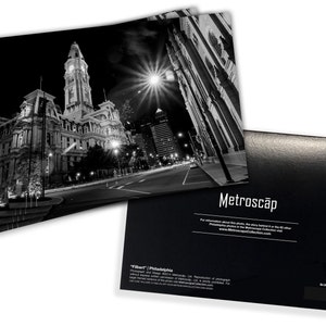 Philadelphia City Hall at Night, Philadelphia Greeting Card, Philadelphia Post Card, Philadelphia City Hall 5 x 7 Blank Greeting Card