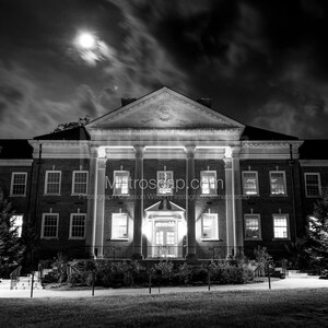 Miami University Admin Hall Black & White Wall Art. Oxford Ohio Black And White Pictures |  Oxford Ohio Office Art