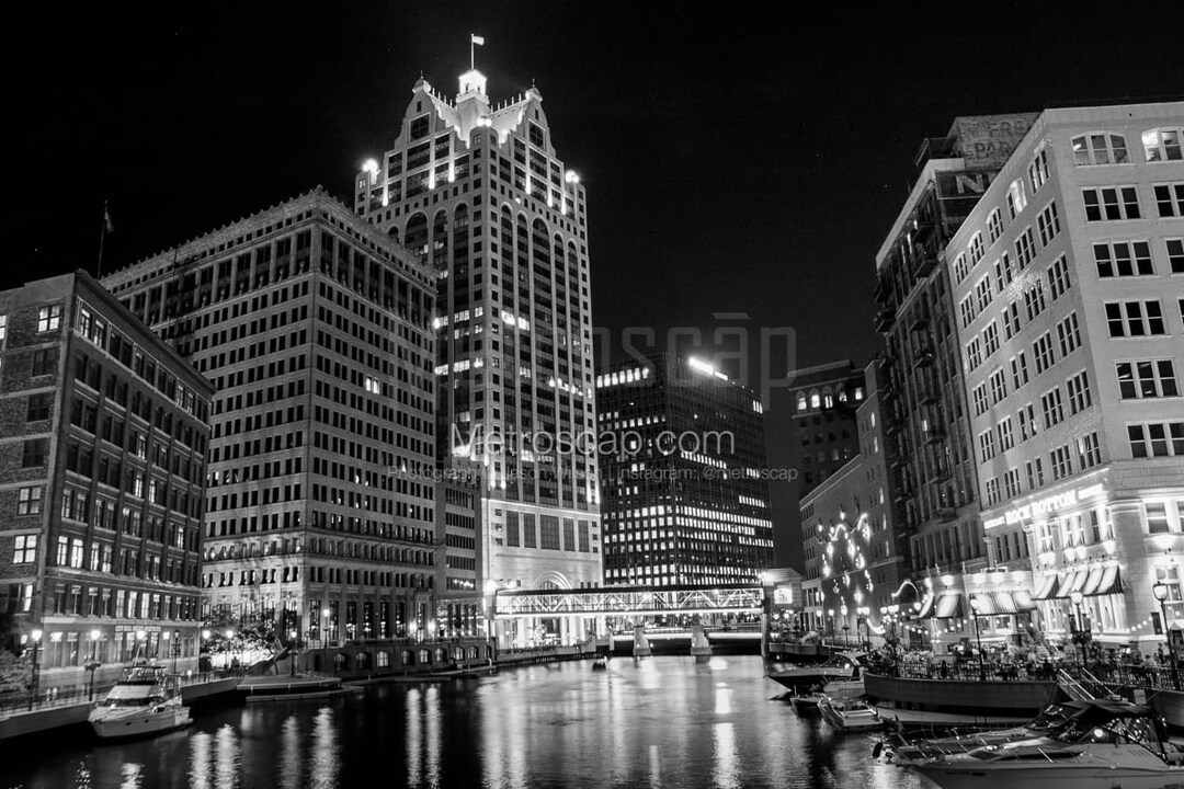 Milwaukee Pictures Black & White. Milwaukee Riverwalk Etsy