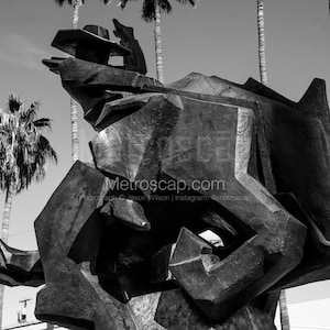 Jack Knife Sculpture Old Town Scottsdale Black & White Wall Art. Phoenix Black And White Pictures | Phoenix Office Art