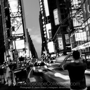 Fotografía en blanco y negro de Times Square, impresión artística de Nueva York
