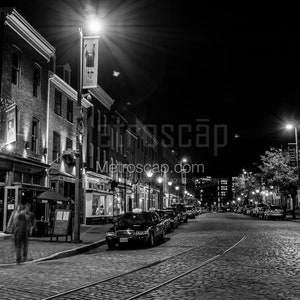 Baltimore Pictures Black & White. Fells Point Night Black And White Wall Art. Baltimore Black And White Photography