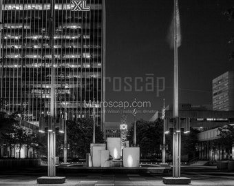 Constitution Plaza Downtown Hartford Black & White Wall Art. Hartford Black And White Pictures | Hartford Office Art