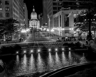 Indianapolis Pictures Black & White. Indiana Statehouse Building Black And White Wall Art. Indianapolis Black And White Photography