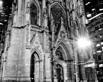 Black and White, New York City Photography, St. Patricks Cathedral, Fine Art Photography, NYC Pictures,  Midtown