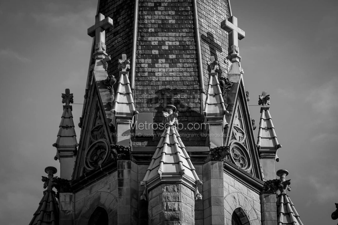 Milwaukee Pictures Black & White. Church of the Gesu Steeple Black and ...