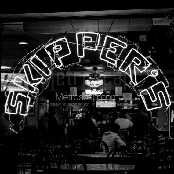 Skippers at Night Black & White Wall Art. Oxford Ohio Black Etsy