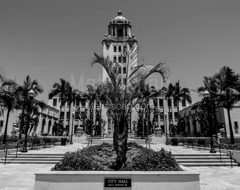 Black & White, Los Angeles Photography, Los Angeles California photography, Fine Art Photography, LA Pictures, beverly hills city hall