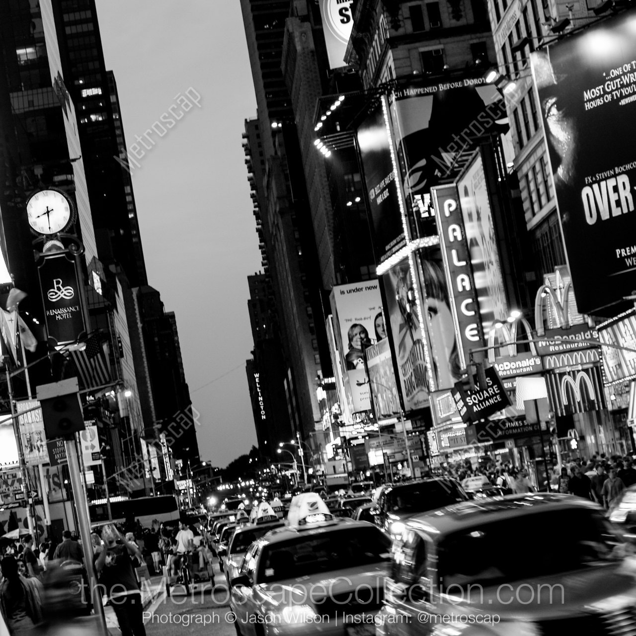 Black and White Times Square Photography, Manhattan Night Print - Etsy