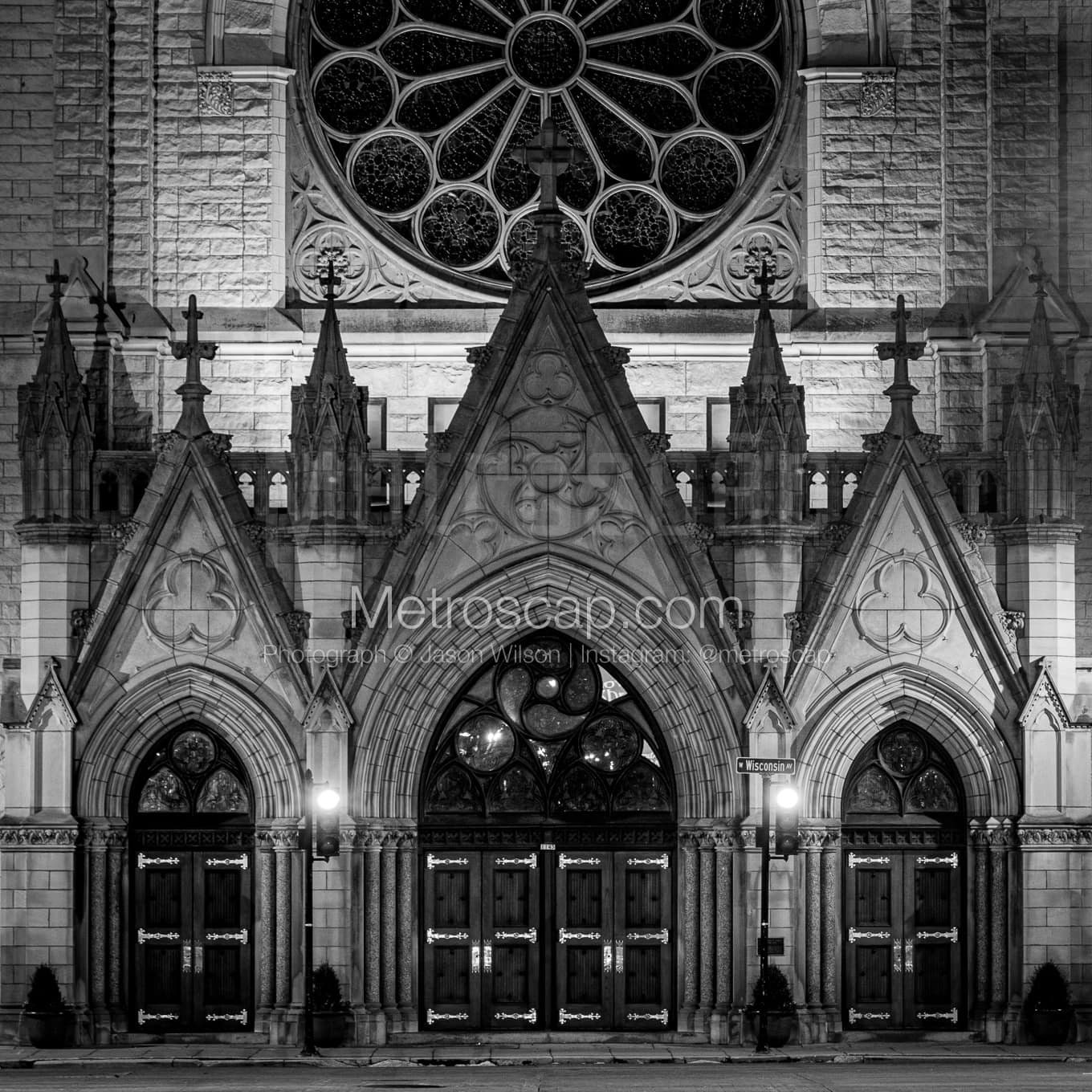 Milwaukee Pictures Black & White. Church of the Gesu Marquette Campus ...