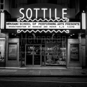 Sottile Theater King Street Black & White Wall Art. Charleston Black And White Pictures | Charleston Office Art