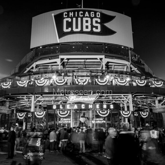 Chicago Pictures Black & White. Waveland Sheffield Bleacher