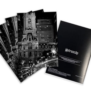 Philadelphia Greeting Card, Philadelphia Post Card, Philadelphia City Hall 5 x 7 Blank Greeting Card, Philly City Hall Black & White