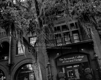 Savannah College Of Art And Design Black & White Wall Art. Savannah Black And White Pictures | Savannah Office Art
