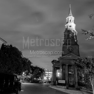 Saint Phillips Church Black & White Wall Art. Charleston Black And White Pictures | Charleston Office Art