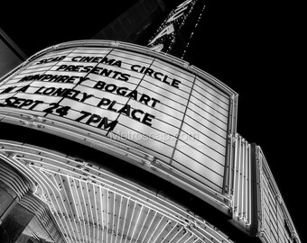 Scad Theater Marquee Black & White Wall Art. Savannah Black And White Pictures | Savannah Office Art