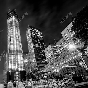 Freedom Tower Fine Art Photography, Black and White NYC Print