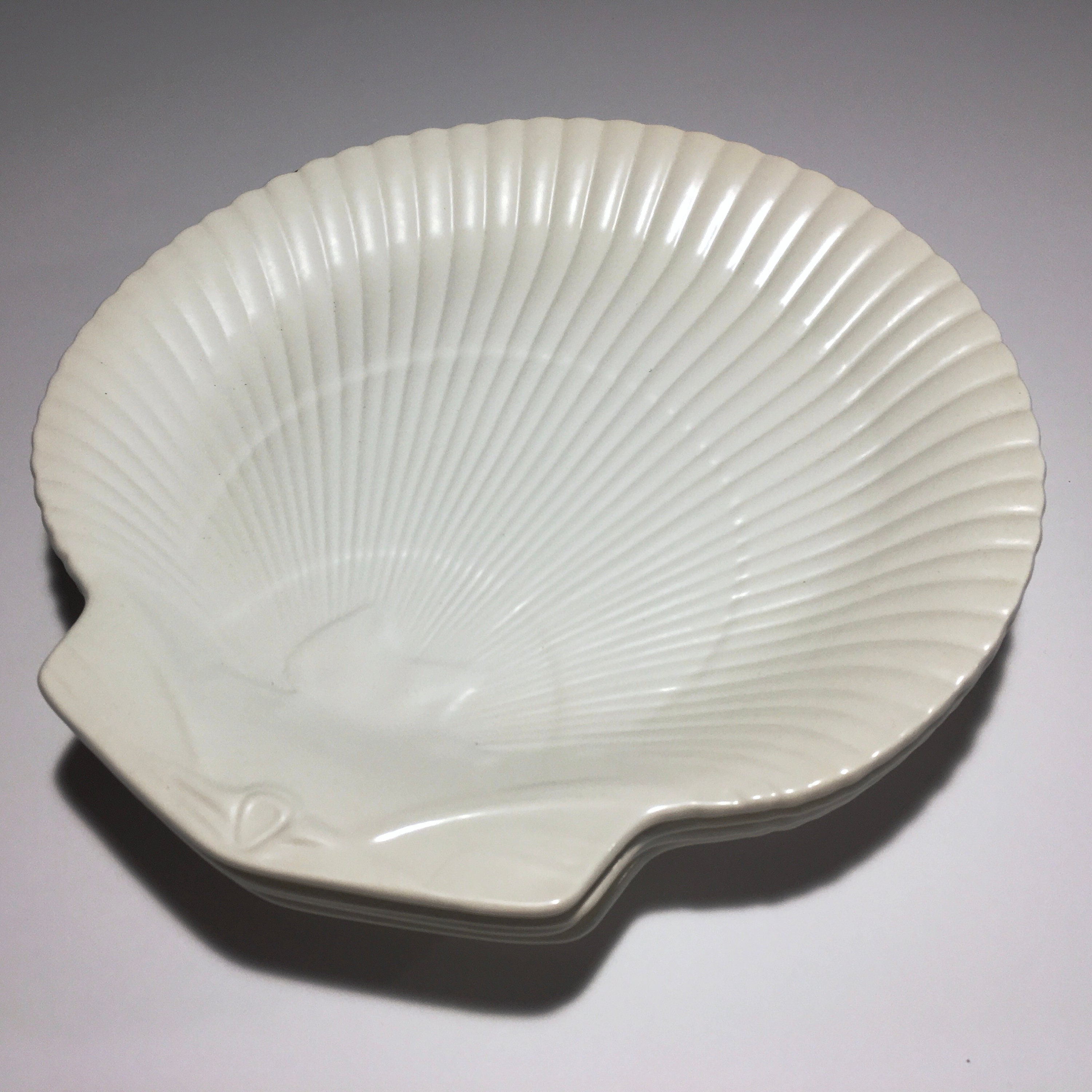 Set of 4 Wedgwood Scallop Shell Plates Etsy