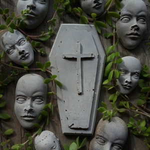 Creepy cement face decorations for potted plants or fairy gardens image 8