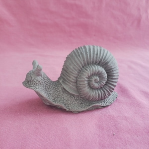 Snail shaped garden sculpture made of cement whimsical quirky plant decoration yard art snails planter decorations realistic snail sculpture