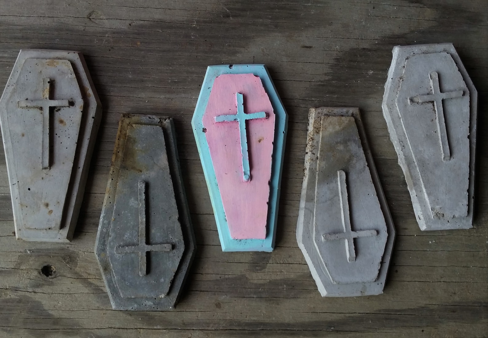 Coffin Casket Lid Cement Potted Plant Garden Decoration Etsy