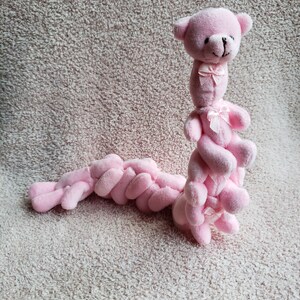 Långbjörn tusenfotingsnalle rosa läskigt söt kawaii mutantnalle plyschkonstleksak bild 4
