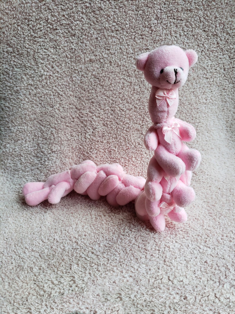 Långbjörn tusenfotingsnalle rosa läskigt söt kawaii mutantnalle plyschkonstleksak bild 4