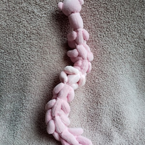 Långbjörn tusenfotingsnalle rosa läskigt söt kawaii mutantnalle plyschkonstleksak bild 3
