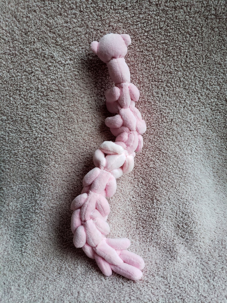 Långbjörn tusenfotingsnalle rosa läskigt söt kawaii mutantnalle plyschkonstleksak bild 3