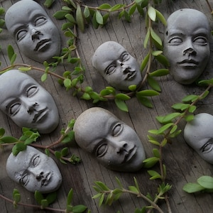 Creepy cement face decorations for potted plants or fairy gardens image 7