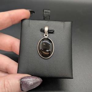 High quality Smokey quartz .925 sterling silver pendant