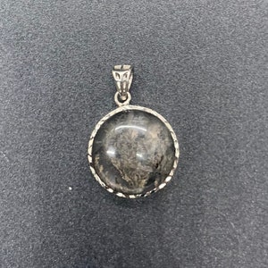 High quality dendritic agate .925 sterling silver pendant