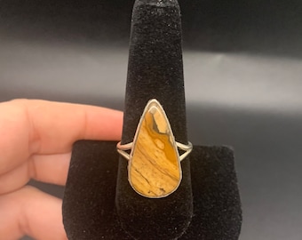 High quality picture jasper .925 sterling silver sized ring- size 10