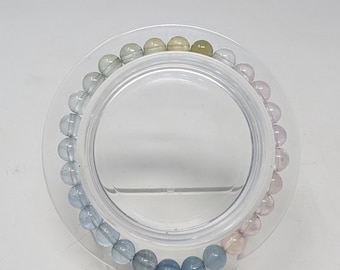 6.6 mm High Quality Morganite Beaded Bracelet