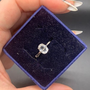 Clear quartz .925 sterling silver adjustable ring