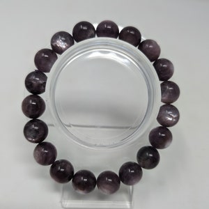 10.5mm High Quality Gem Lepidolite Beaded Bracelet