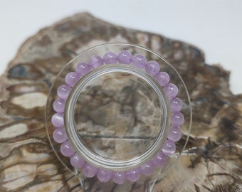 7mm High Quality Kunzite Beaded Bracelet