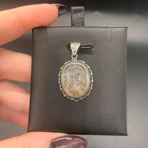 High quality dendritic agate .925 sterling silver pendant