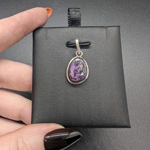 High quality sugilite  .925 sterling silver pendant