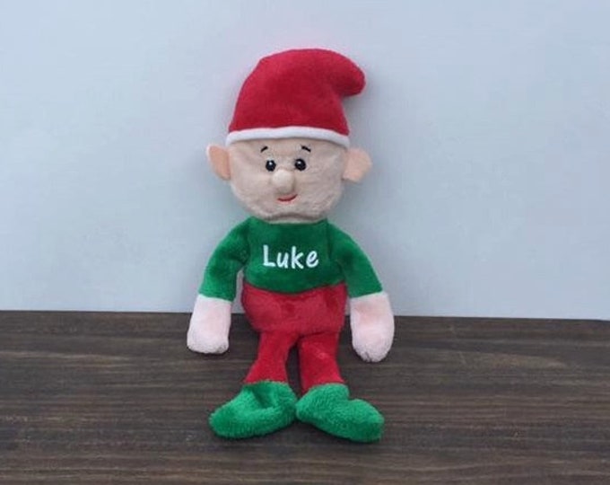 Personalized Plush Christmas Elf Boy Custom Stuffed