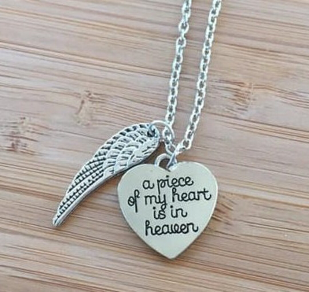 A piece of my heart has store wings necklace