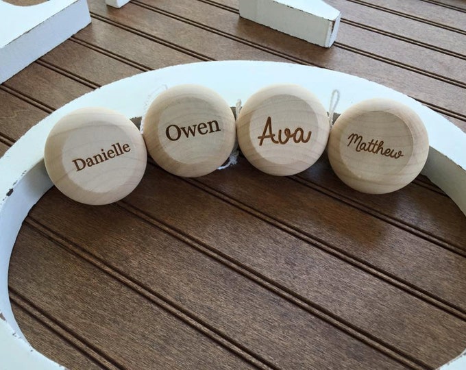 Personalized Engraved Kids Wood YoYo