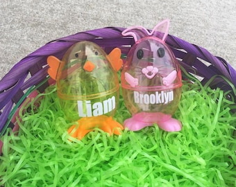 Personalized Bunny Chicken Easter Egg Custom Basket Filler