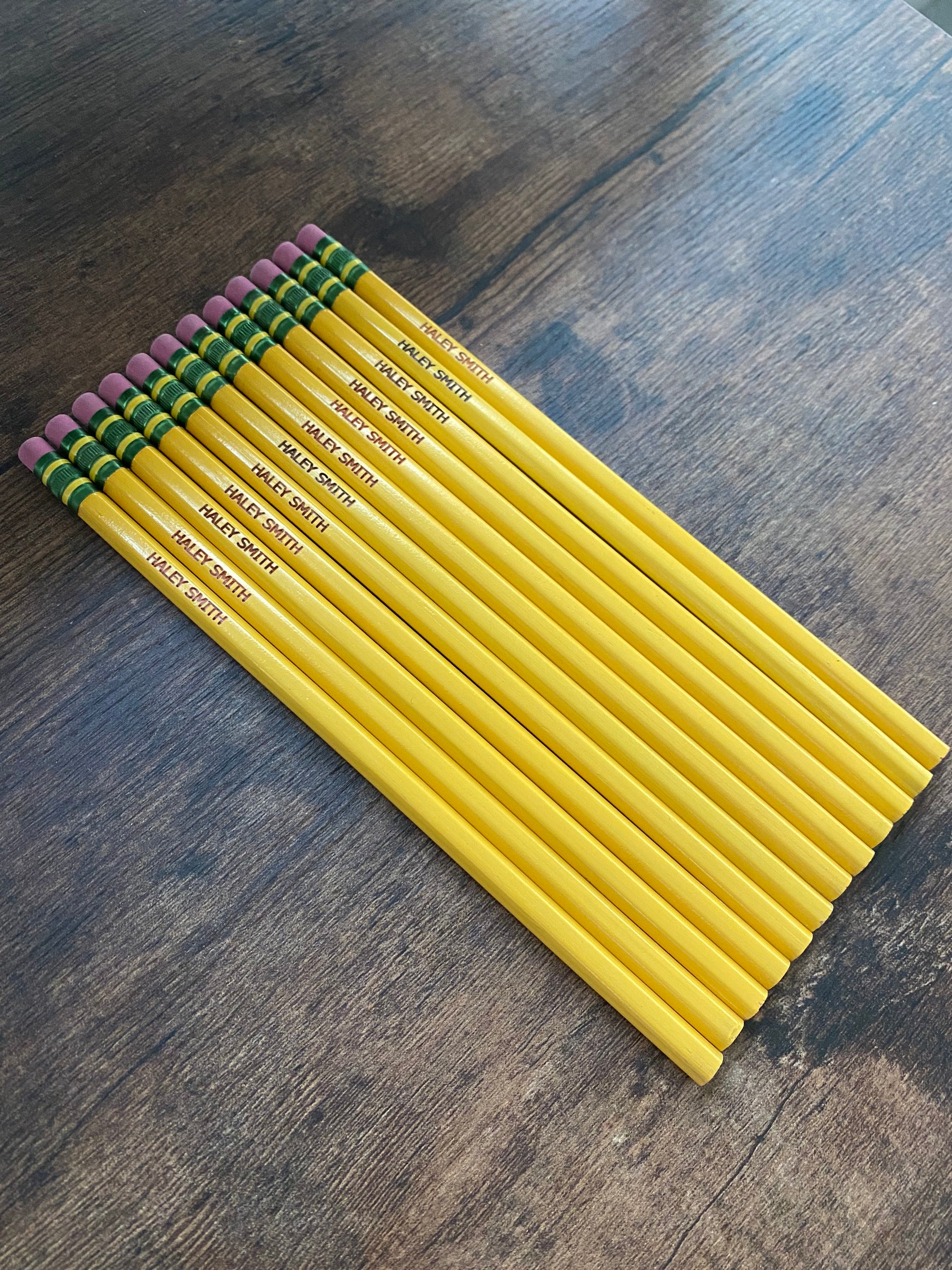 Personalized Pastel Ticonderoga Pencils - Laser Engraved – ThingsKatieMakes