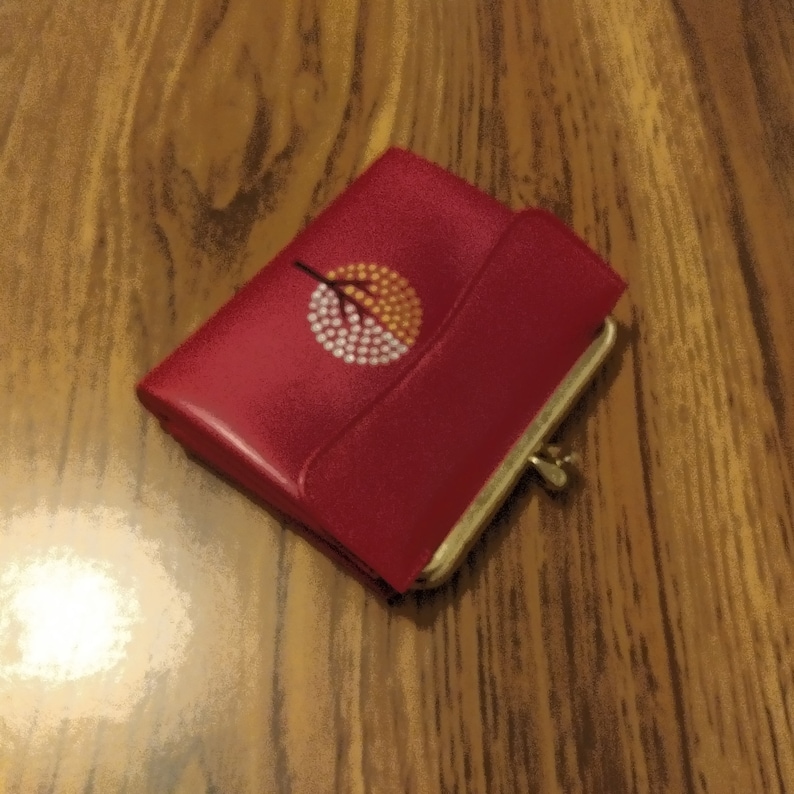 Vintage Rolfs Sugarbush Red Leather Wallet with Box