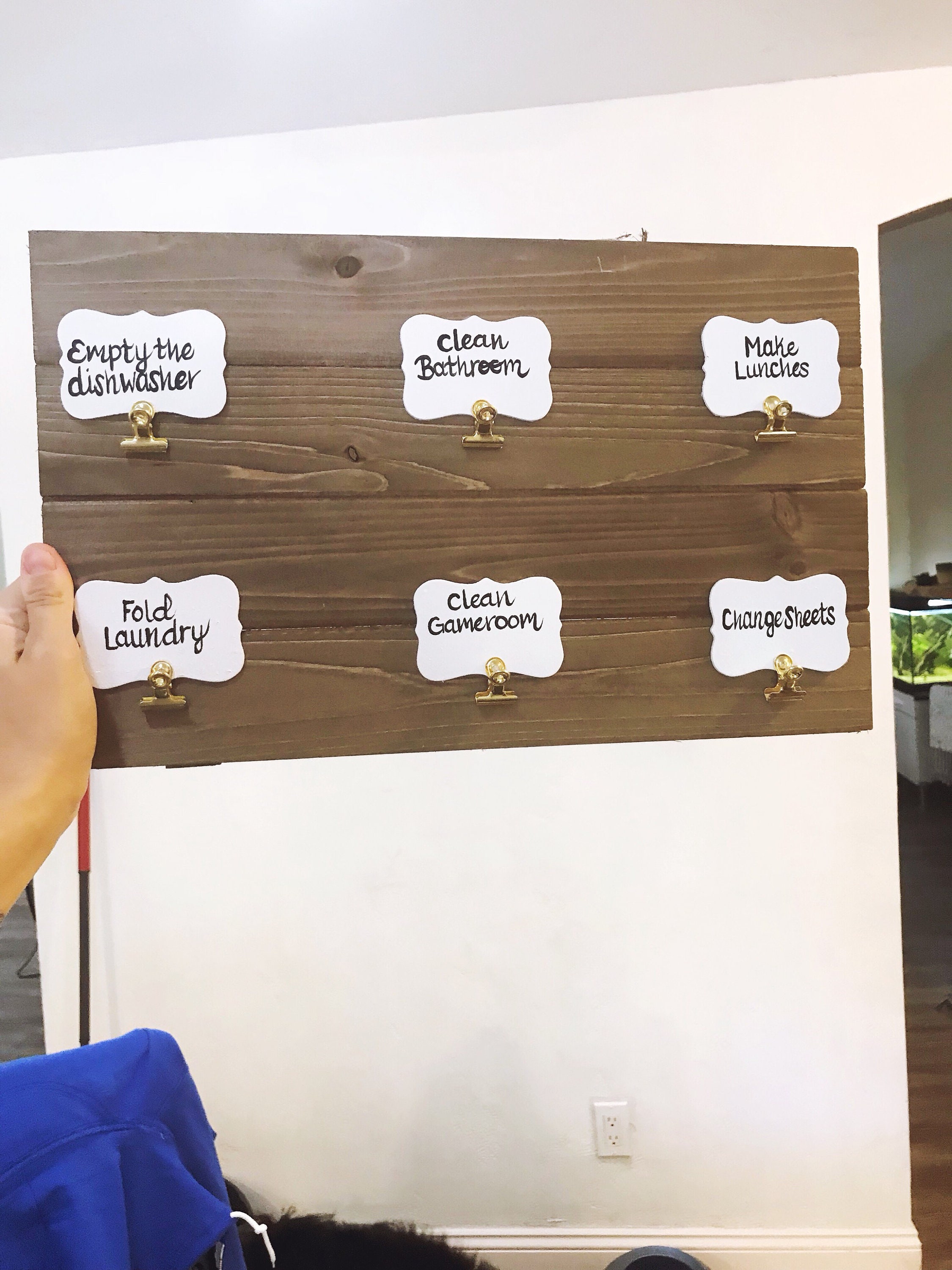 Post It Note Chore Chart System