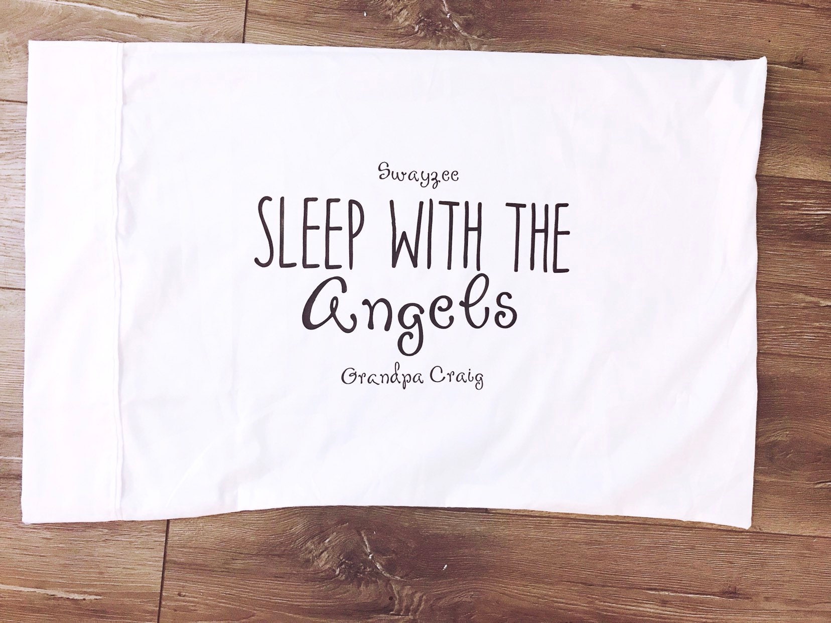Sleep With The Angels Pillow Case Sweet Dream Bed Time Pillows