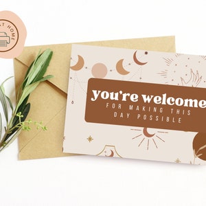 Carte de vœux imprimable: Maman, tu es la bienvenue. Téléchargement instantané, Boho, Carte de fête des mères, Note amusante, Carte postale Mama